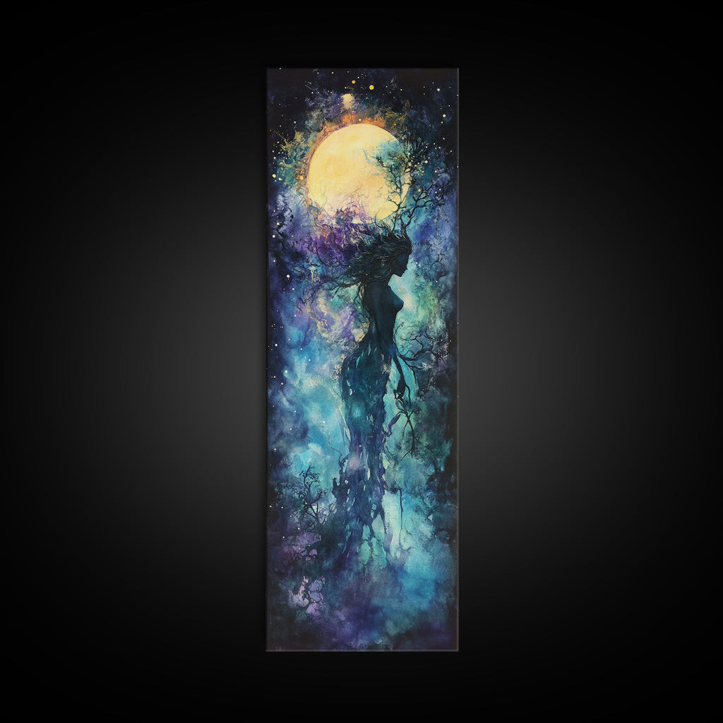 Solar Ritual Canvas Print Featuring Goddess Art Print, Phoenix Metal Inspired Abstract Sacred Geometry Art Perfect Bedroom Decor | | Wiccan Center