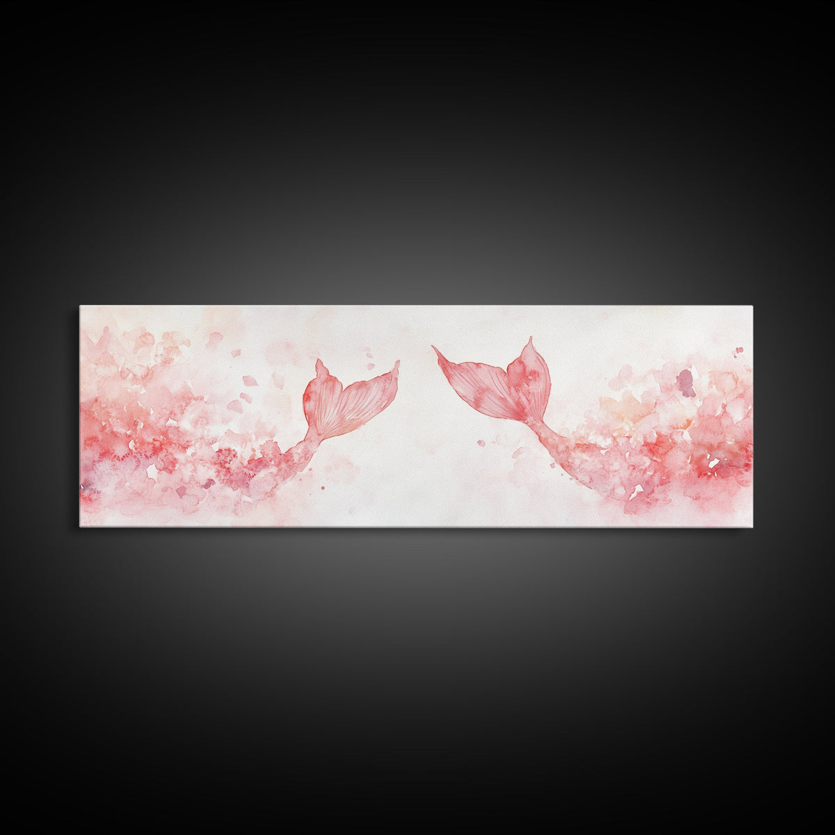Mermaid Tail Canvas Print Whimsical Light Pink Wall Art Nautical Artwork Cottagecore Bedroom Decor Gift Idea For Her | | Wiccan Center