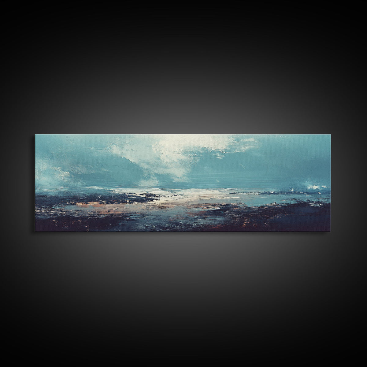 Moody Ocean Canvas Print Coastal Seascape Art, Abstract Blue Water Painting, Home Decor, Living Room Wall Art, Ocean Wall Art | | Wiccan Center