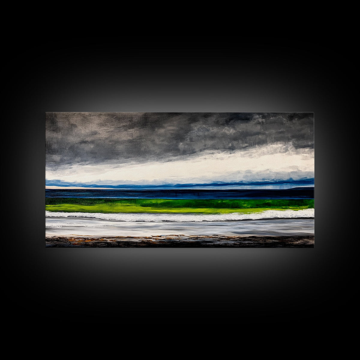 Ocean Wave, Green Waters, Seascape, Canvas Print, Coastal Wall Art, Nautical Decor, Beach House Art, Large Ocean Painting | | Wiccan Center