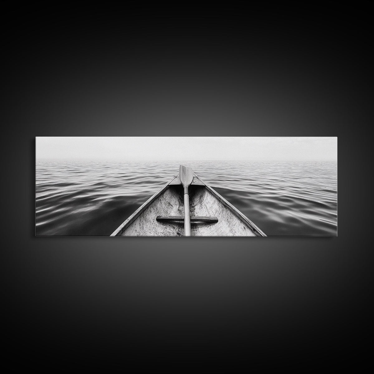 Canoe View, Open Water, Ocean Drift, Paddleboat Scene, Canvas Print, adventure wall art, rustic lake house decor, minimalist travel photo | | Wiccan Center