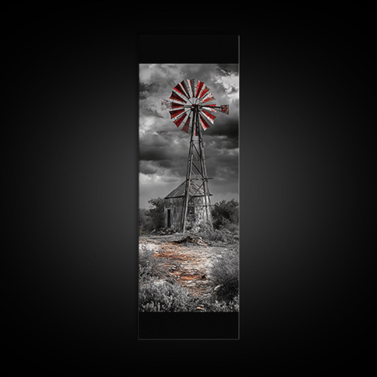 Western Windmill Art, Canvas Print, rustic décor, windmill wall art, farmhouse art, extra wide art, Joshua tree art, southwest wall art | | Wiccan Center