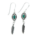 Concho Native Earrings with Turquoise | Earrings | Wiccan Center