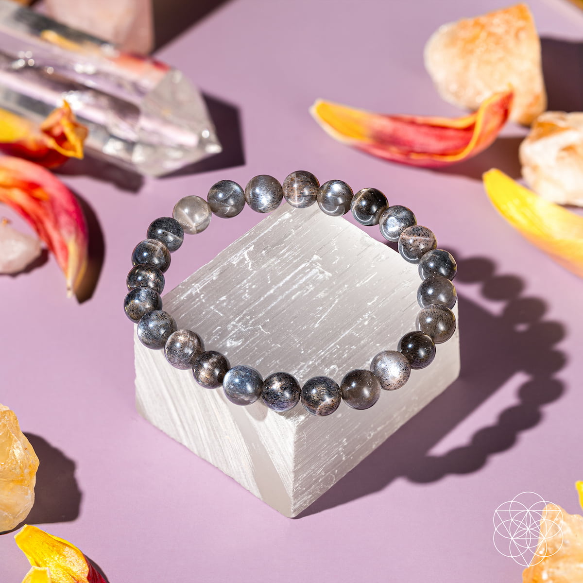 The Empath’s Cord Cutter – Black Moonstone Bracelet | Bracelet | Wiccan Center