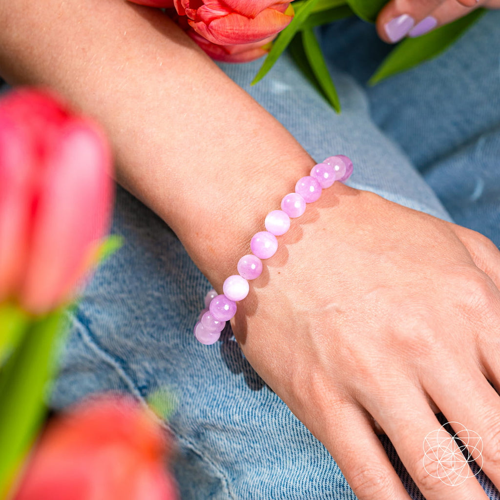 The Heart Reset - Rare Pink Kunzite Bracelet | Bracelet | Wiccan Center