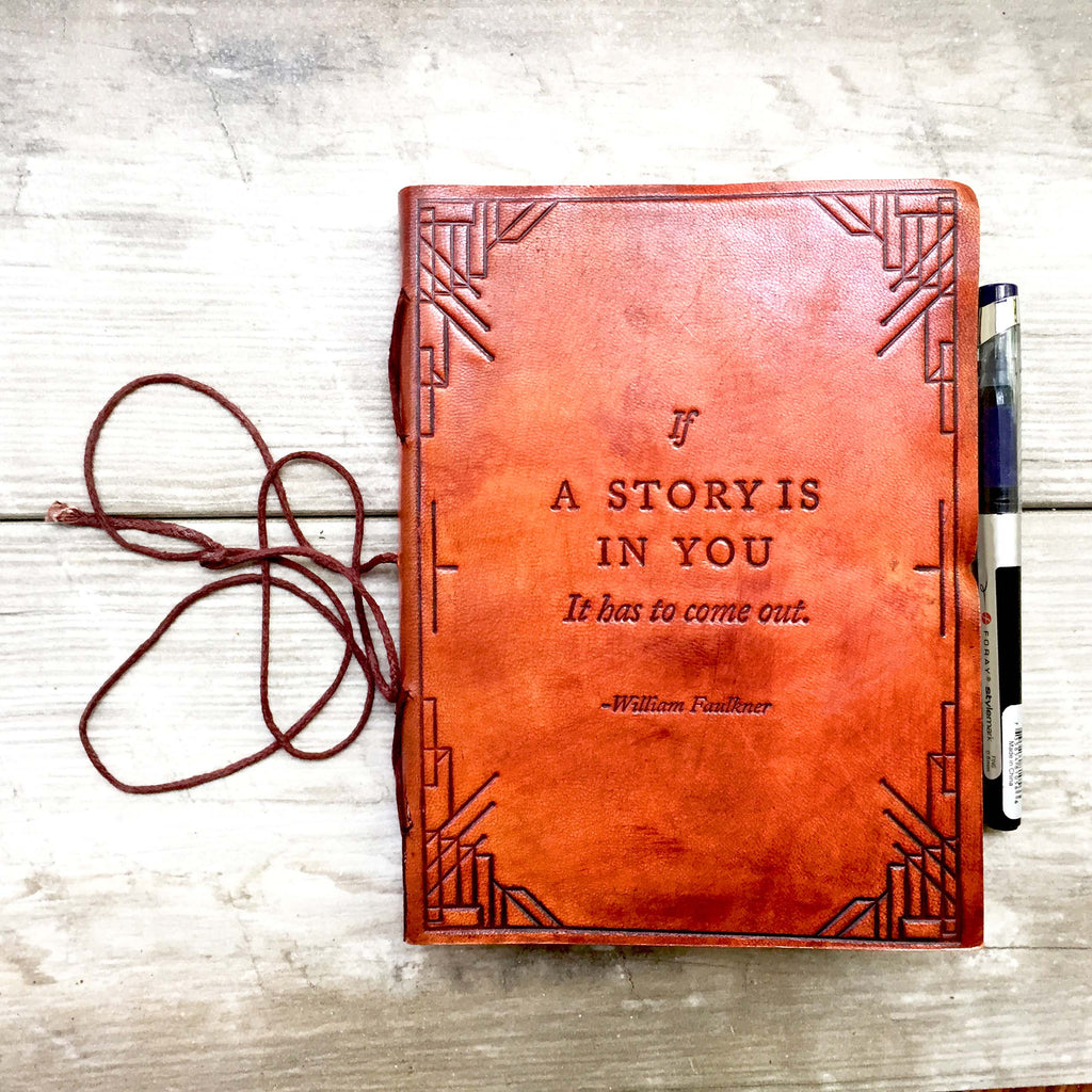"If A Story" Handmade Leather Journal | Journal | Wiccan Center