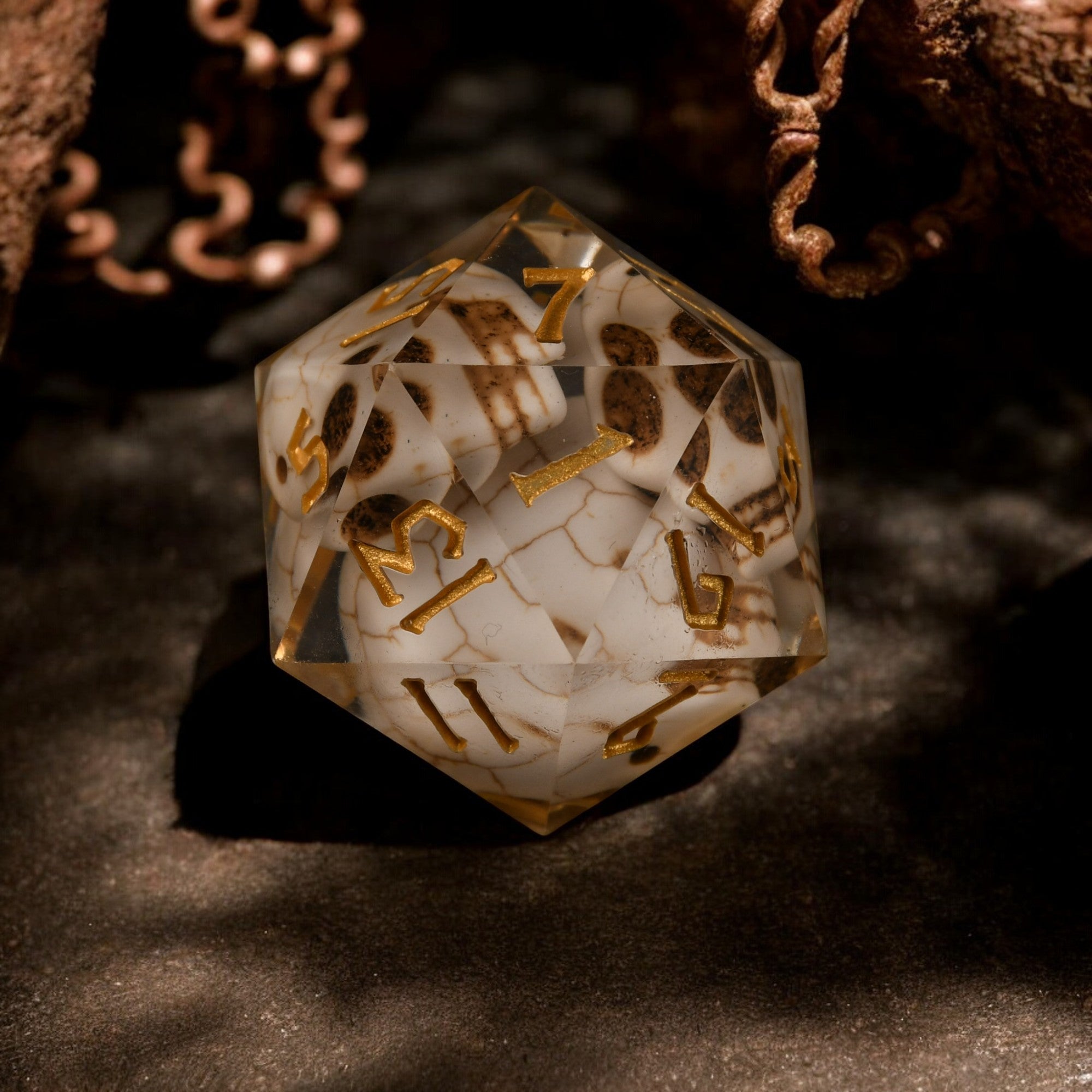 Corpse Cranium Resin 30mm D20 | Resin | Wiccan Center
