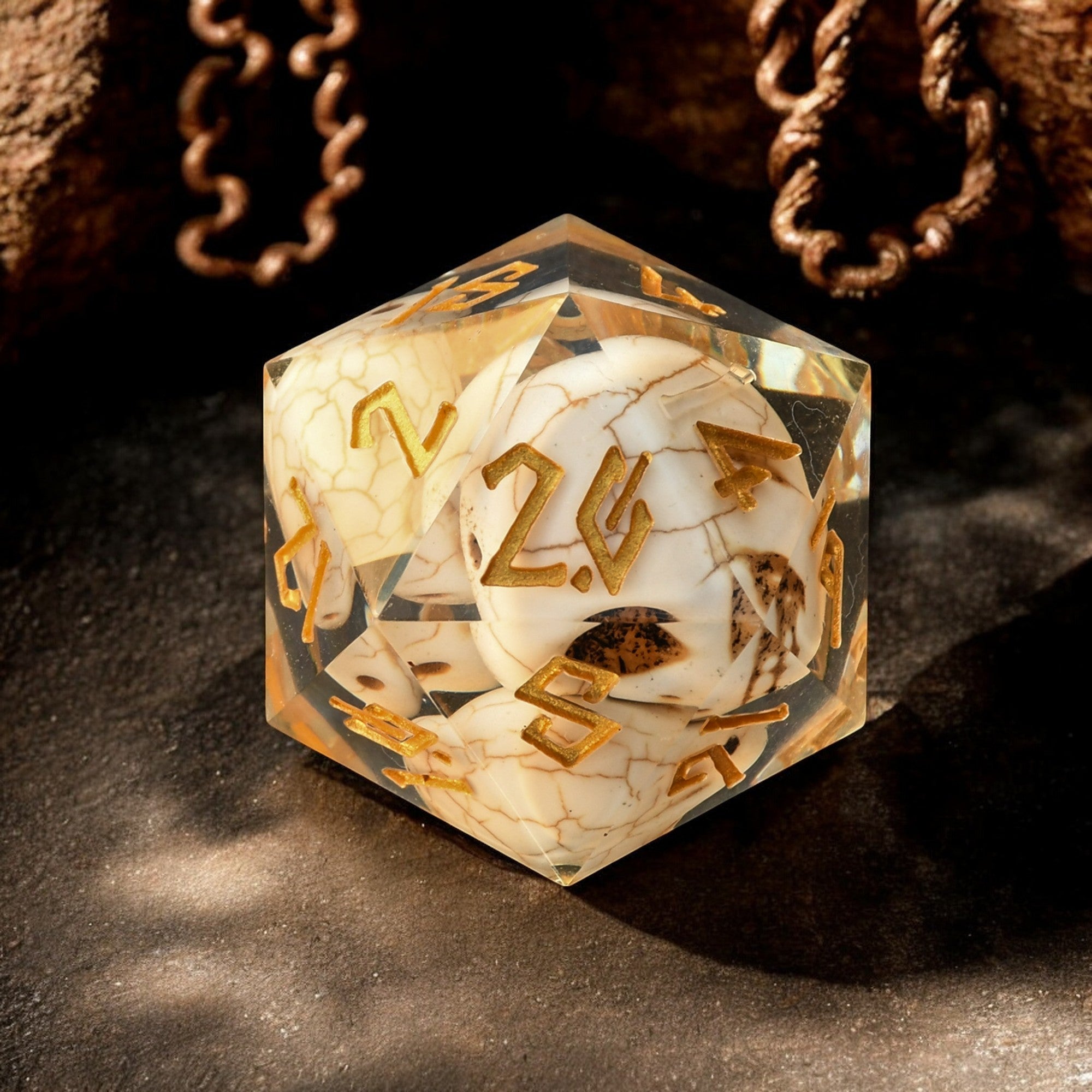 Corpse Cranium Resin 30mm D20 | Resin | Wiccan Center