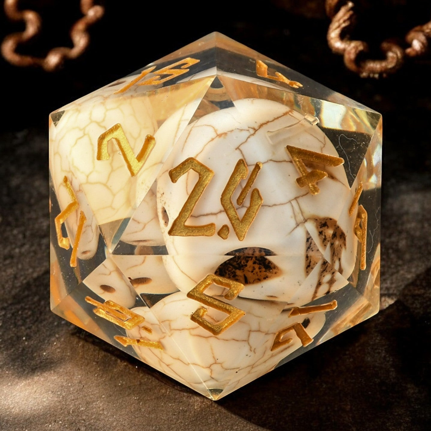 Corpse Cranium Resin 30mm D20 | Resin | Wiccan Center