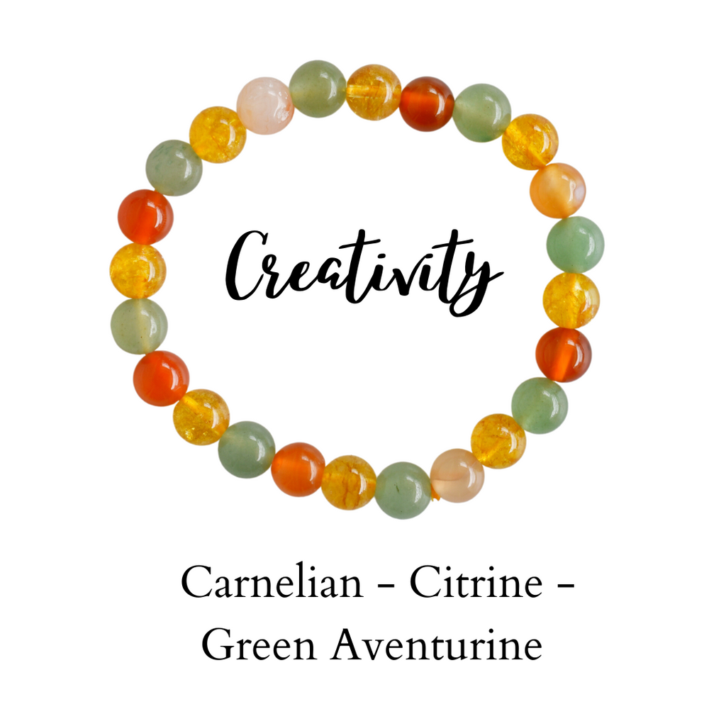 Energizes CREATIVITY Crystal Bracelet (Meditation, opportunity, and inspiration) | Bracelets | Wiccan Center