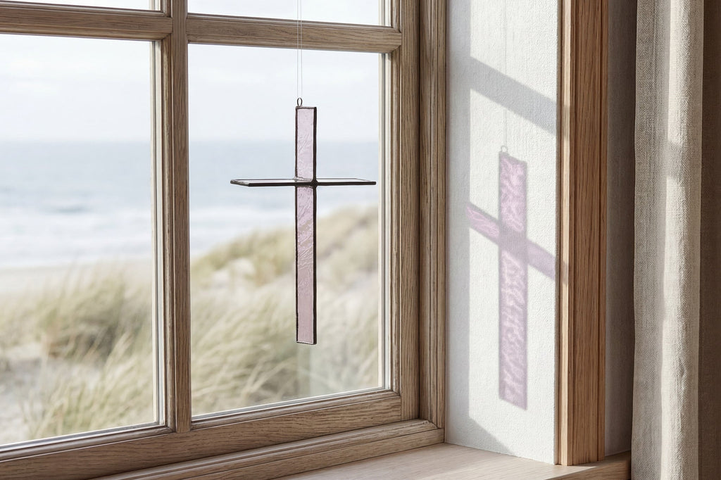 Red Mulberry Cross Suncatcher
