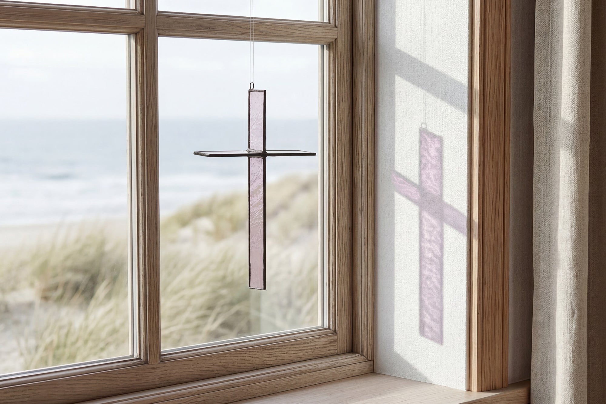 Red Mulberry Cross Suncatcher
