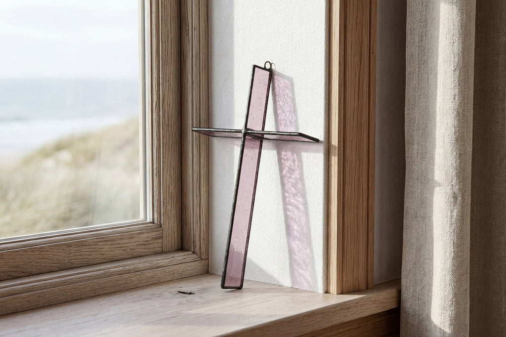 Red Mulberry Cross Suncatcher