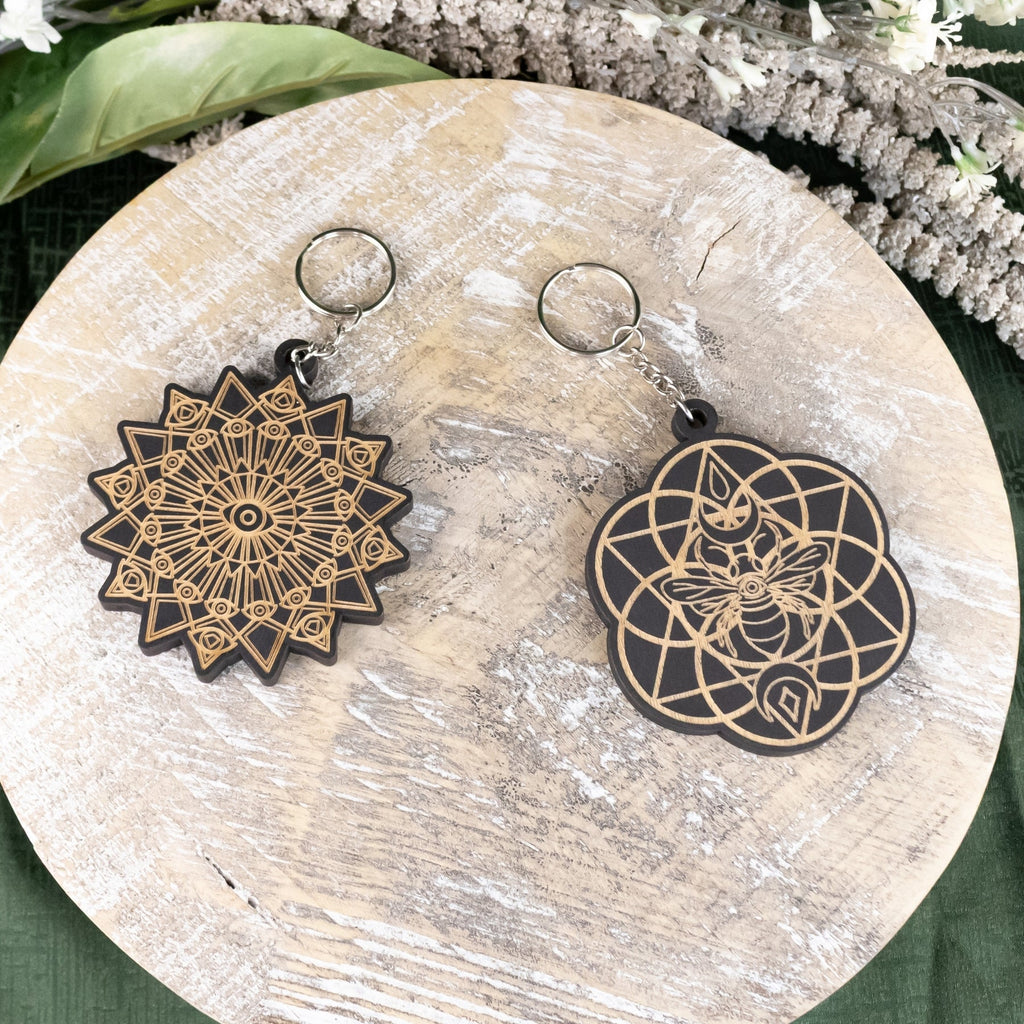Crystal Grid Keychain | Keychains | Wiccan Center