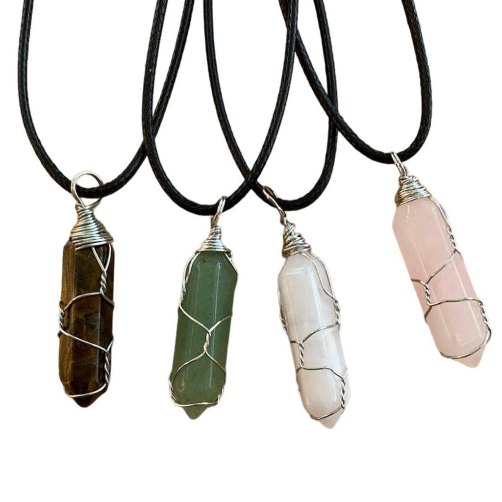 Crystal Necklaces - Wire Wrapped Points | | Wiccan Center