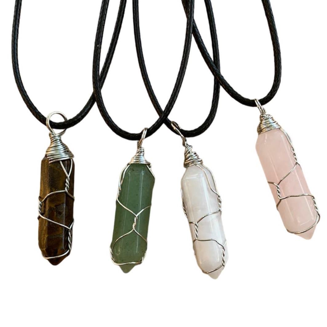 Crystal Necklaces - Wire Wrapped Points | | Wiccan Center