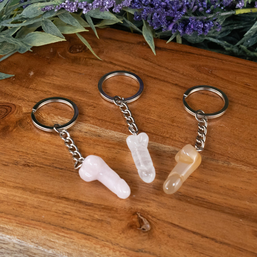 Crystal Phallus Keychain | Keychains | Wiccan Center