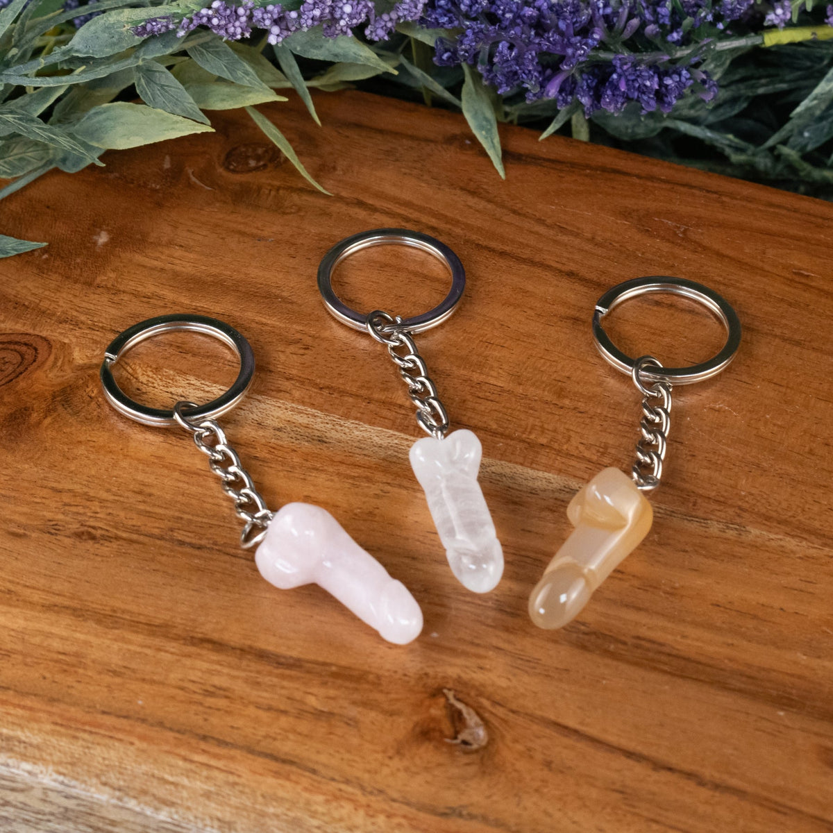 Crystal Phallus Keychain | Keychains | Wiccan Center