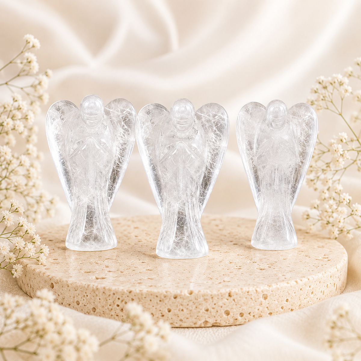 Crystal Quartz Angel Pocket Guardian