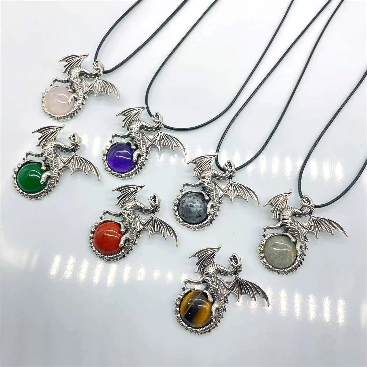 Crystal Circle Dragon Necklaces | necklace | Wiccan Center