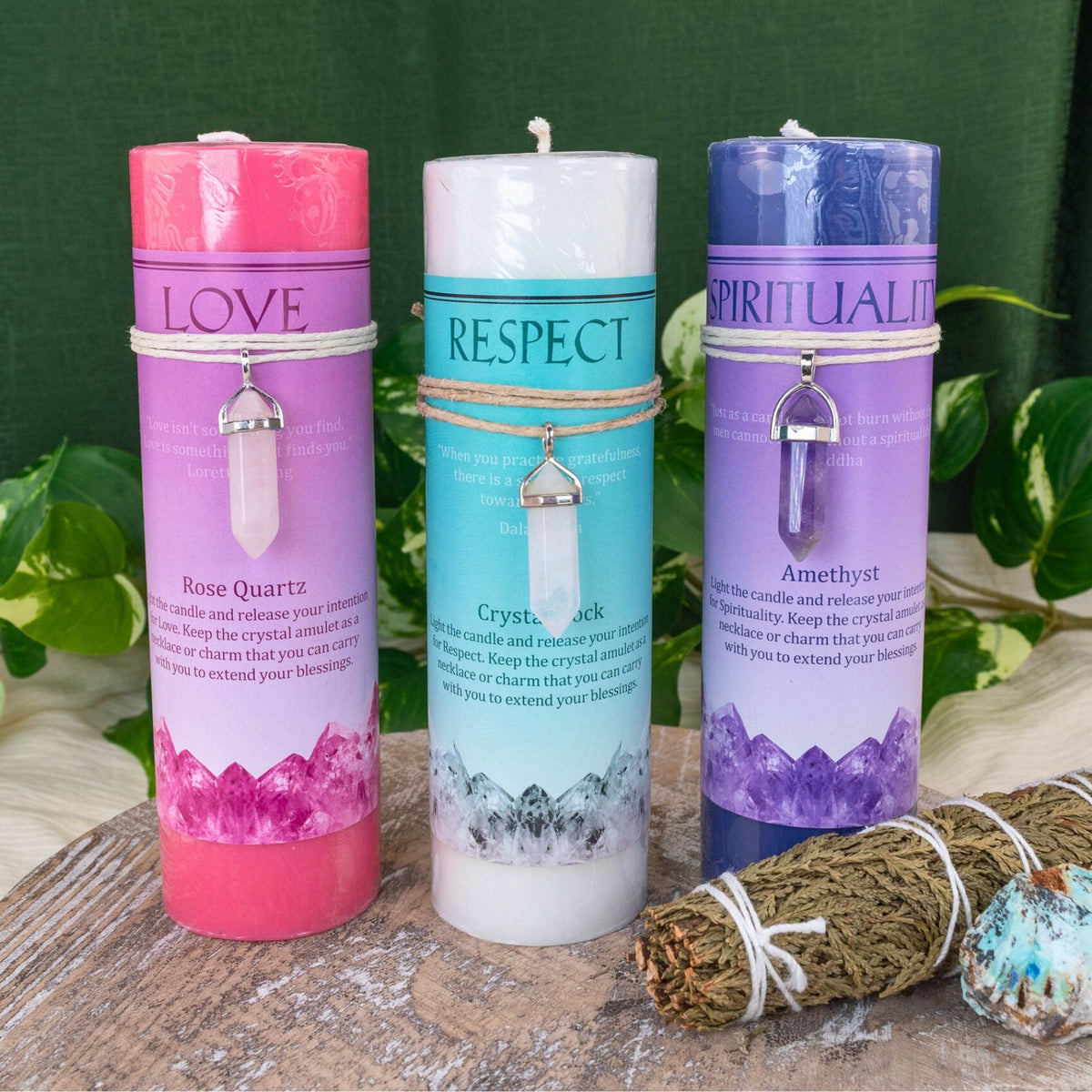 Crystal Energy Pillar Candle | Candles | Wiccan Center