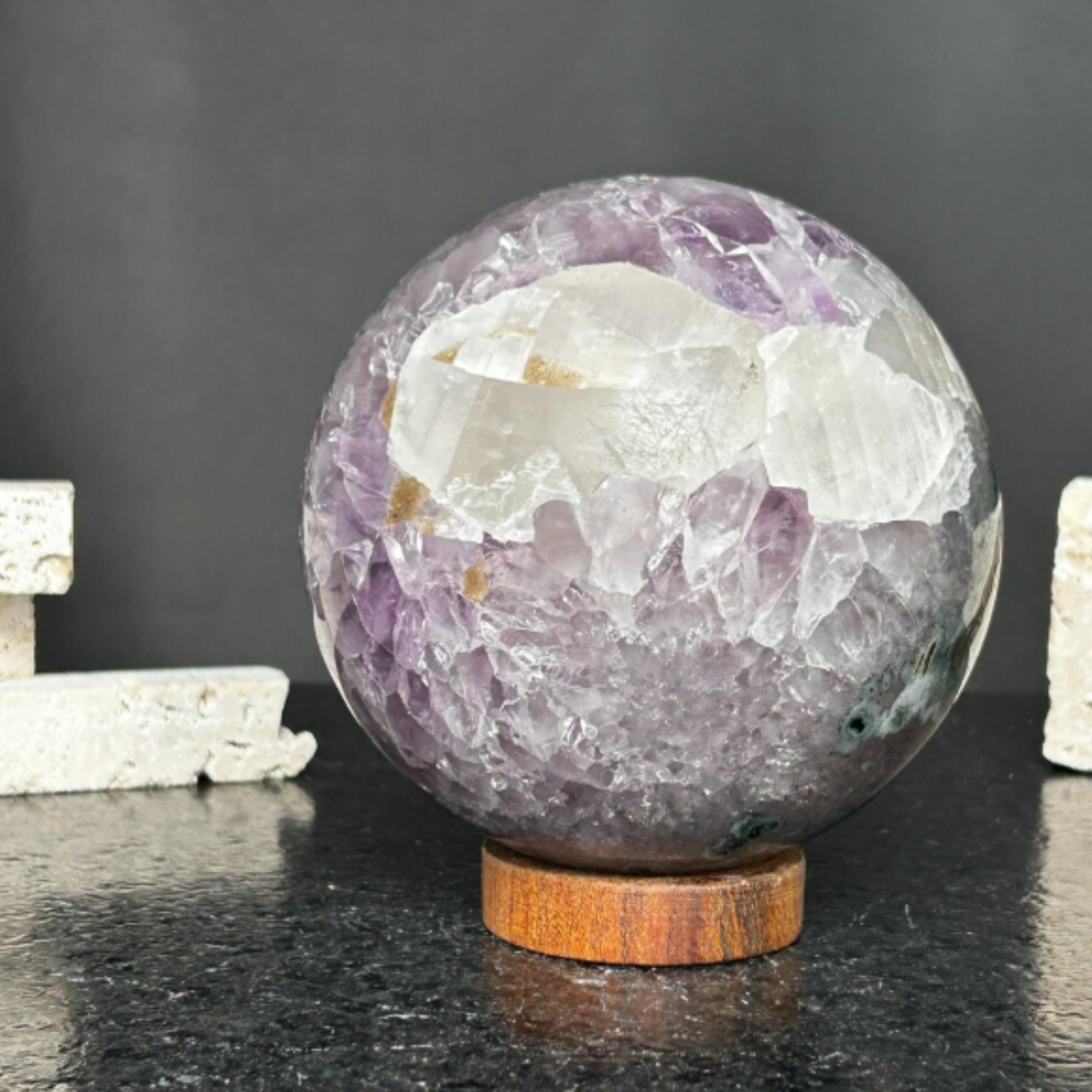 Crystal purple amethyst - Gem stone amethyst sphere | Amethyst Geodes | Wiccan Center