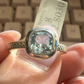 Sterling Silver Cushion-Cut Blue Topaz Ring (Size 8) | Rings | Wiccan Center