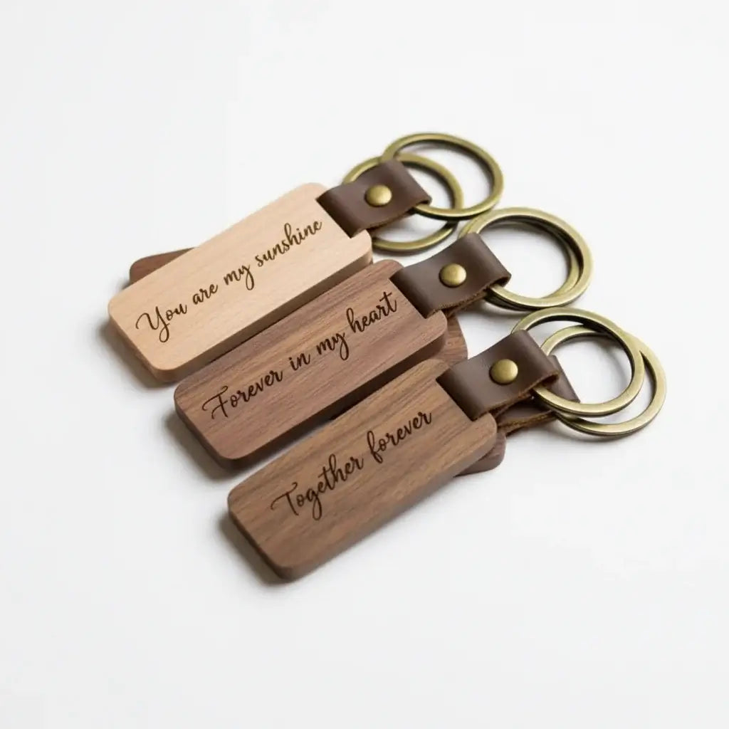 Custom engraved Wooden Keychain, New Wooden Keychain With Engraved