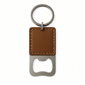 Custom leather keychain bottle opener customize laser engraving