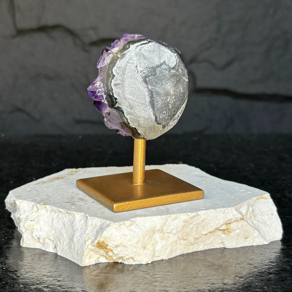 4 Inch Amethyst Crystals on Metal Stand. | | Wiccan Center