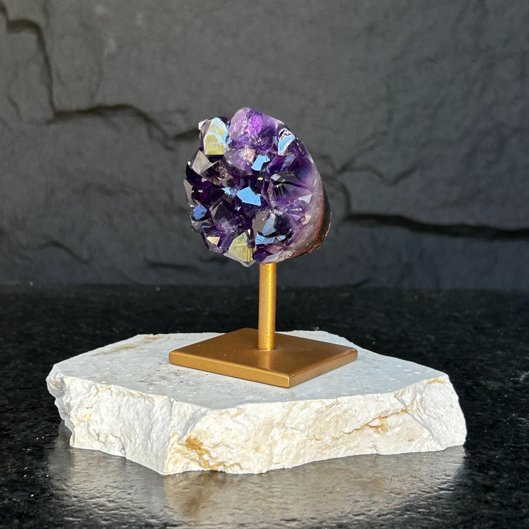 4 Inch Amethyst Crystals on Metal Stand. | | Wiccan Center
