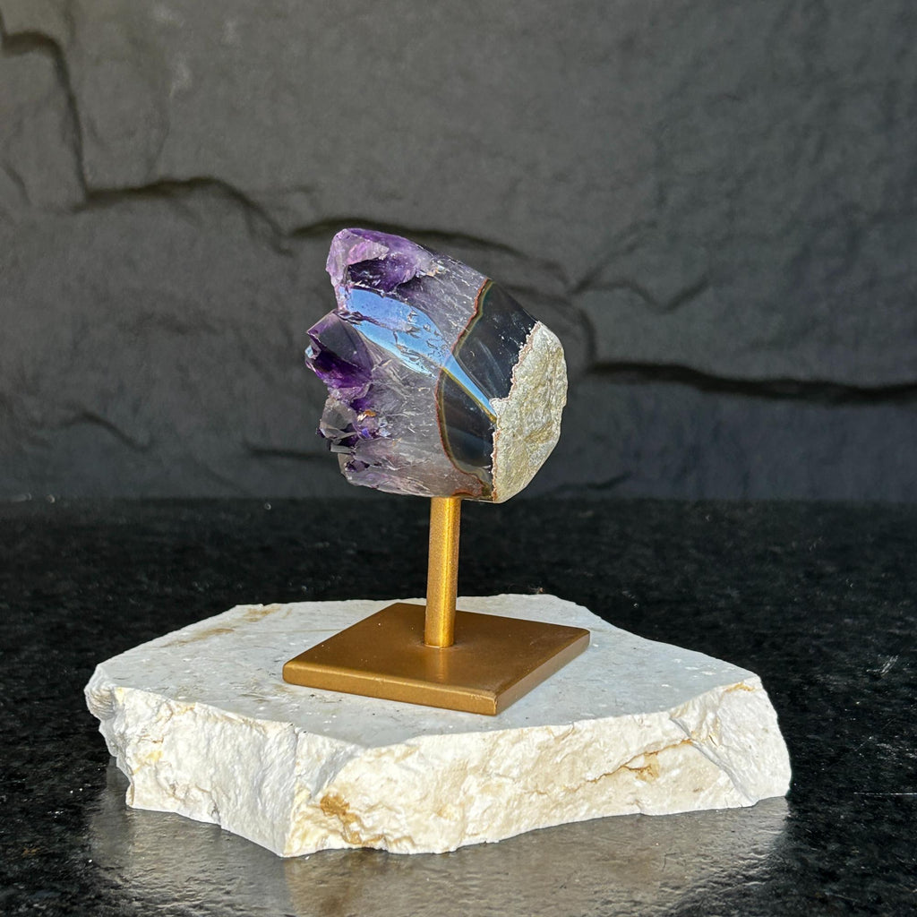 4 Inch Amethyst Crystals on Metal Stand. | | Wiccan Center