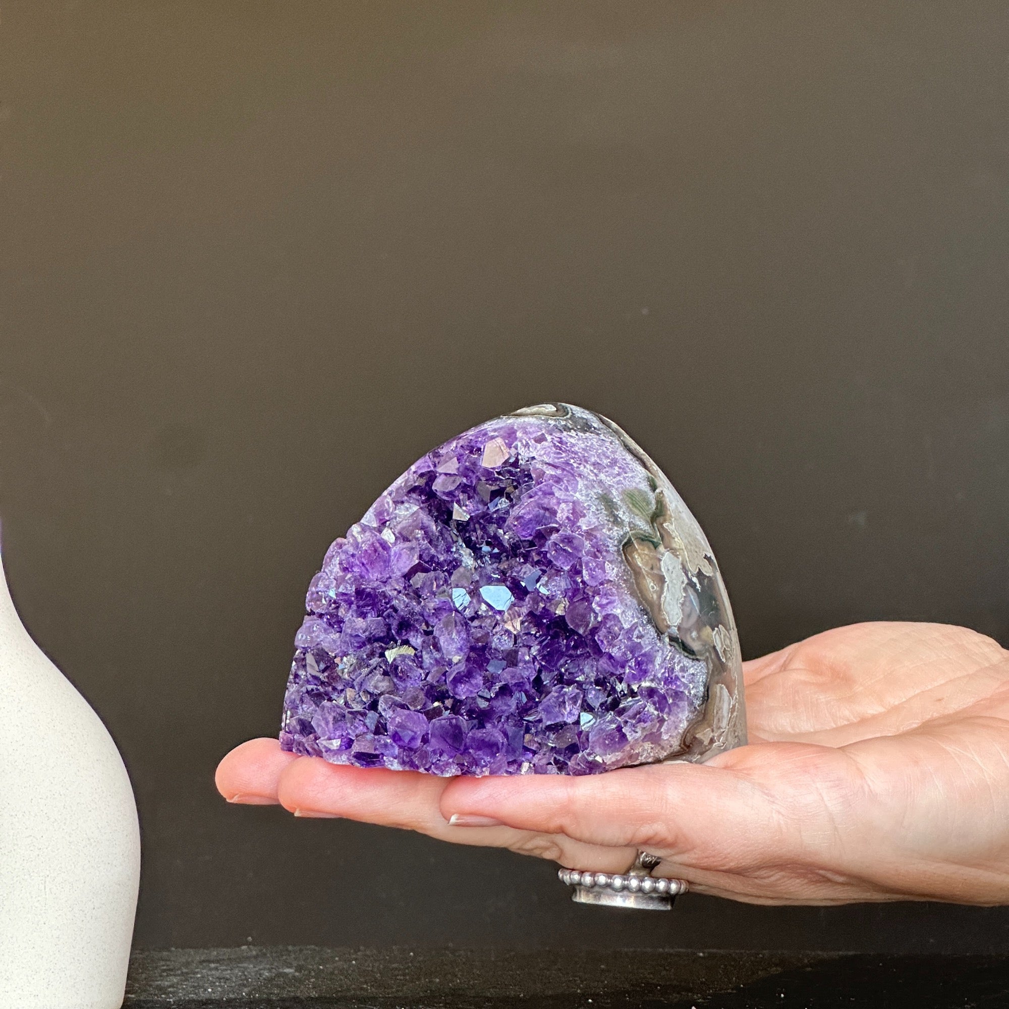 Cut Base Amethyst, Self Standing Crystal Cluster, Free Standing Amethyst | Amethyst Geodes | Wiccan Center