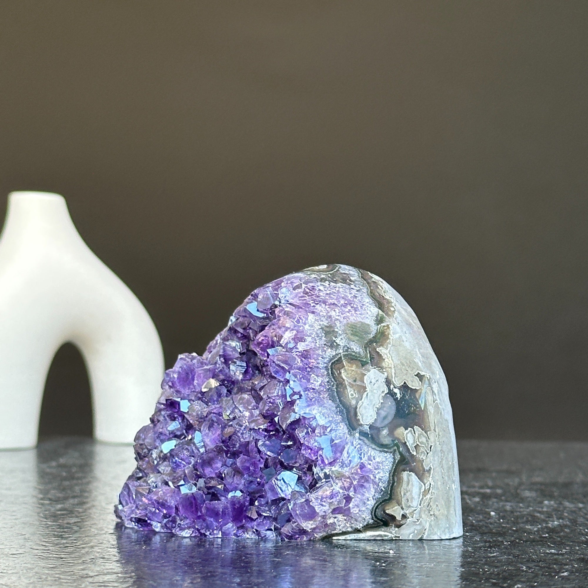 Cut Base Amethyst, Self Standing Crystal Cluster, Free Standing Amethyst | Amethyst Geodes | Wiccan Center