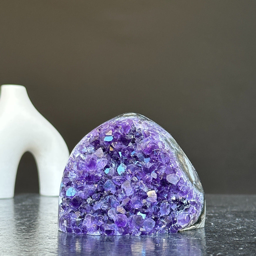 Cut Base Amethyst, Self Standing Crystal Cluster, Free Standing Amethyst | Amethyst Geodes | Wiccan Center