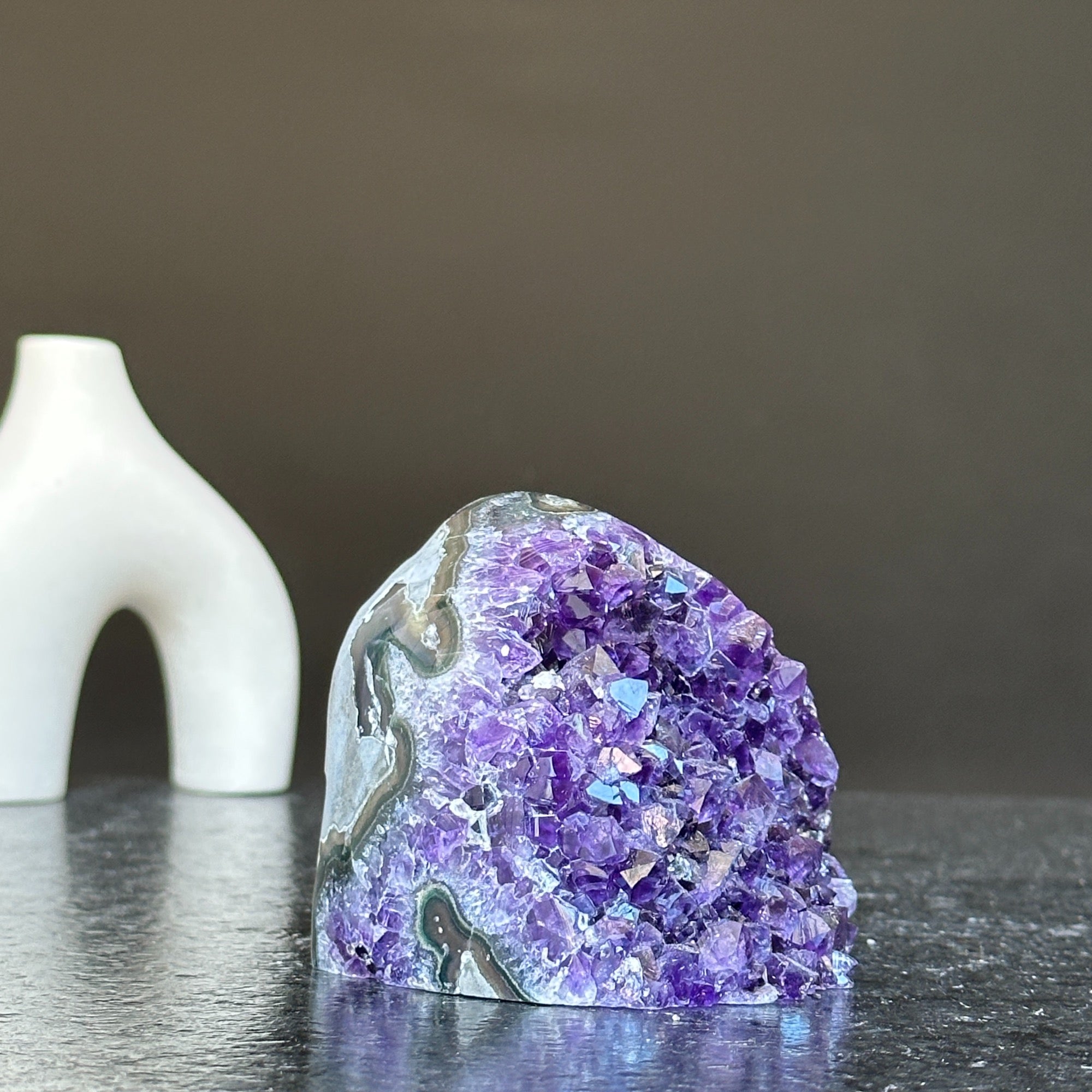 Cut Base Amethyst, Self Standing Crystal Cluster, Free Standing Amethyst | Amethyst Geodes | Wiccan Center