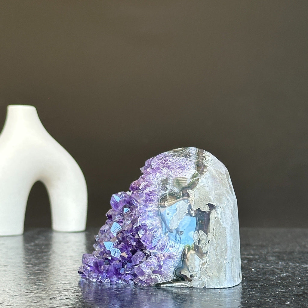 Cut Base Amethyst, Self Standing Crystal Cluster, Free Standing Amethyst | Amethyst Geodes | Wiccan Center