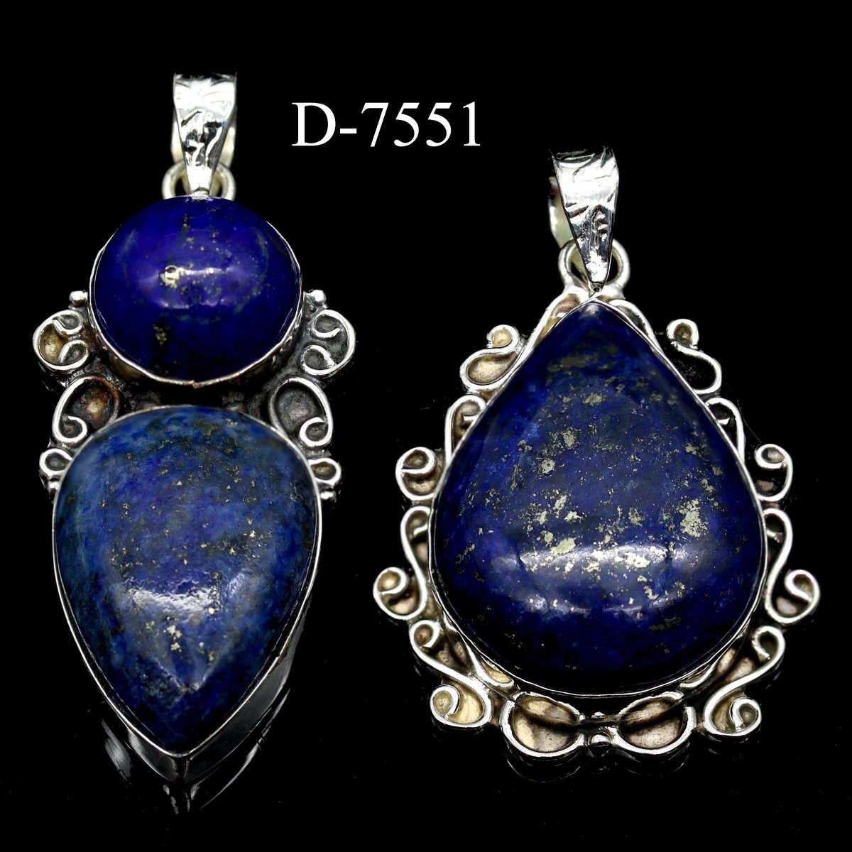 D-7551 Lapis 925 Sterling Silver Jewelry Lot