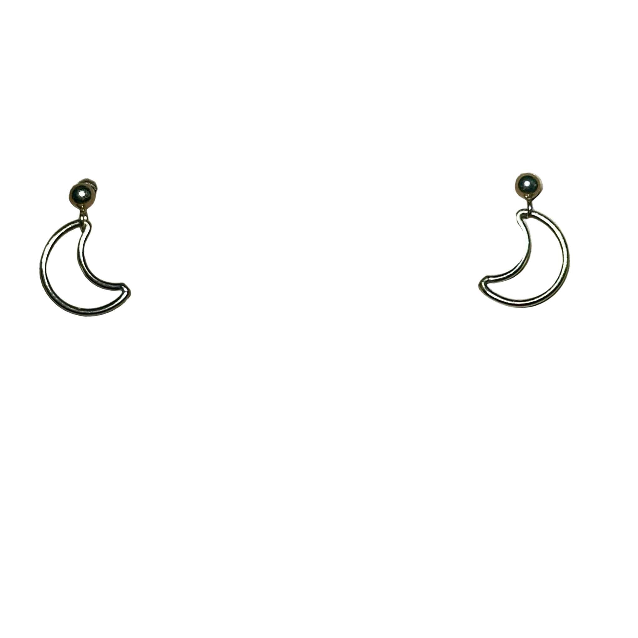 Crescent Moon Dangle Bertoni Earrings - Gold Filled Sterling Silver | Jewelry | Wiccan Center