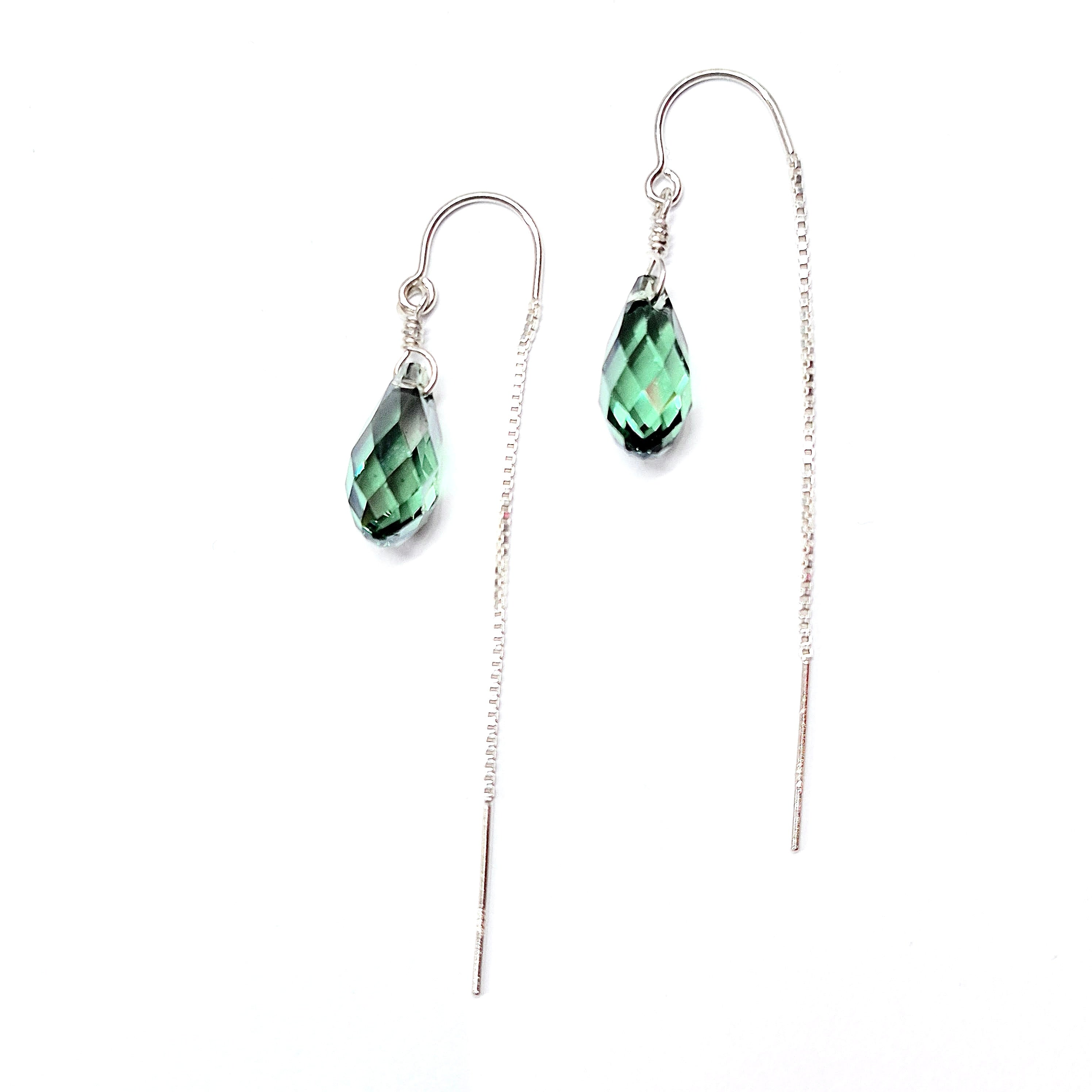 Swarovski Crystal Droplet Threader Earrings