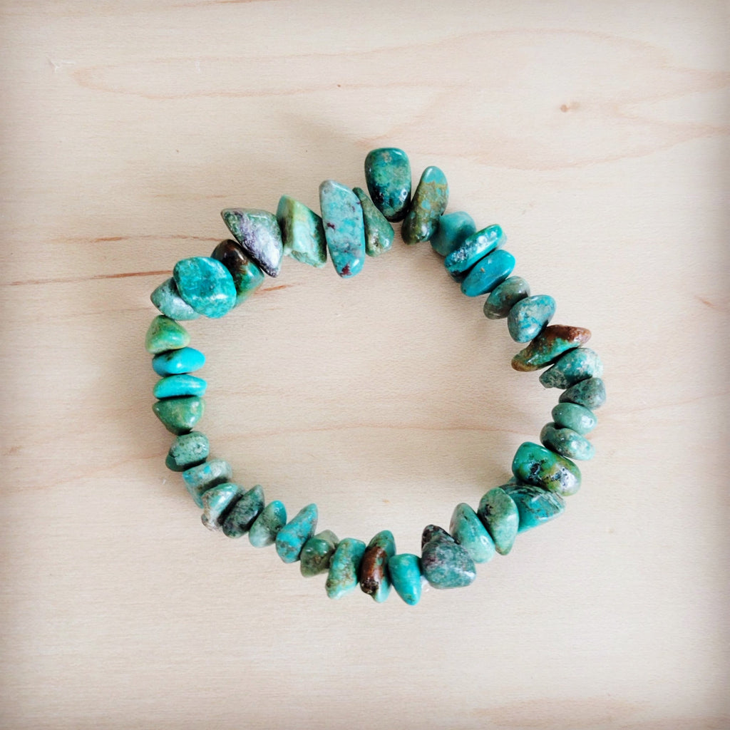 Chunky Genuine Natural Turquoise Beaded Bracelet 802b | Bracelet | Wiccan Center
