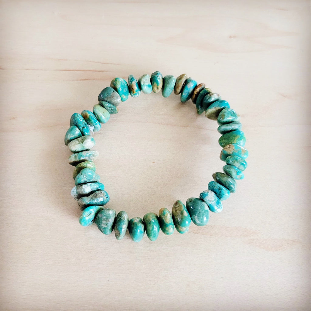 Chunky Genuine Natural Turquoise Beaded Bracelet 802b | Bracelet | Wiccan Center