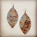 **Leather Oval Earring-Driftwood Tarnished Copper 209w | Earrings | Wiccan Center