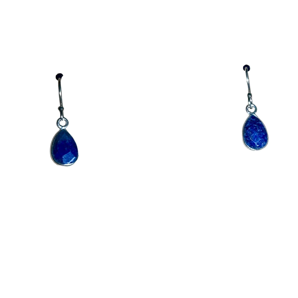 Lapis Drop Bertoni Earrings - Sterling Silver | Jewelry | Wiccan Center