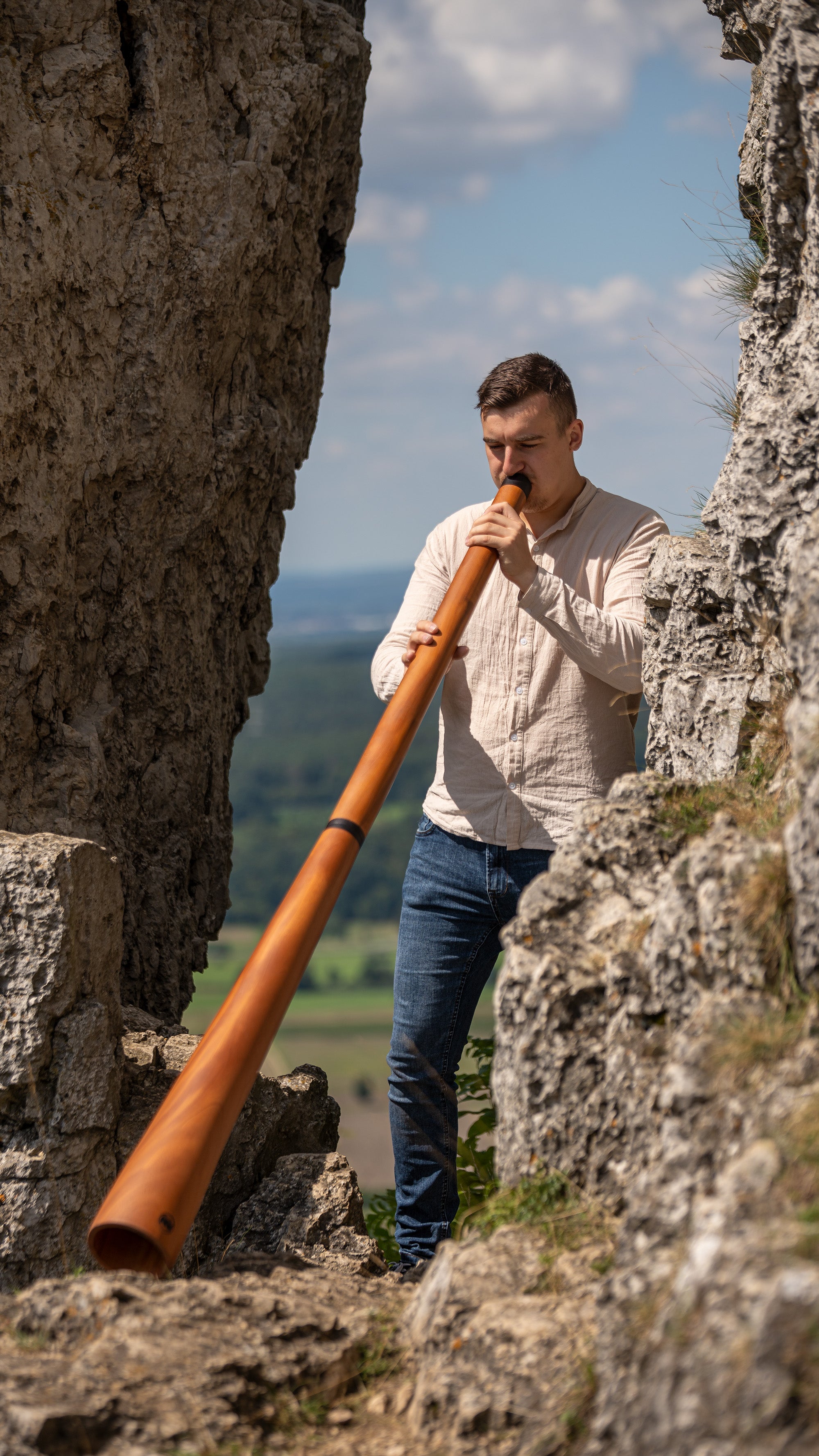 73.2" Sliced Pro Didgeridoo, Tuning D, Natural | | Wiccan Center