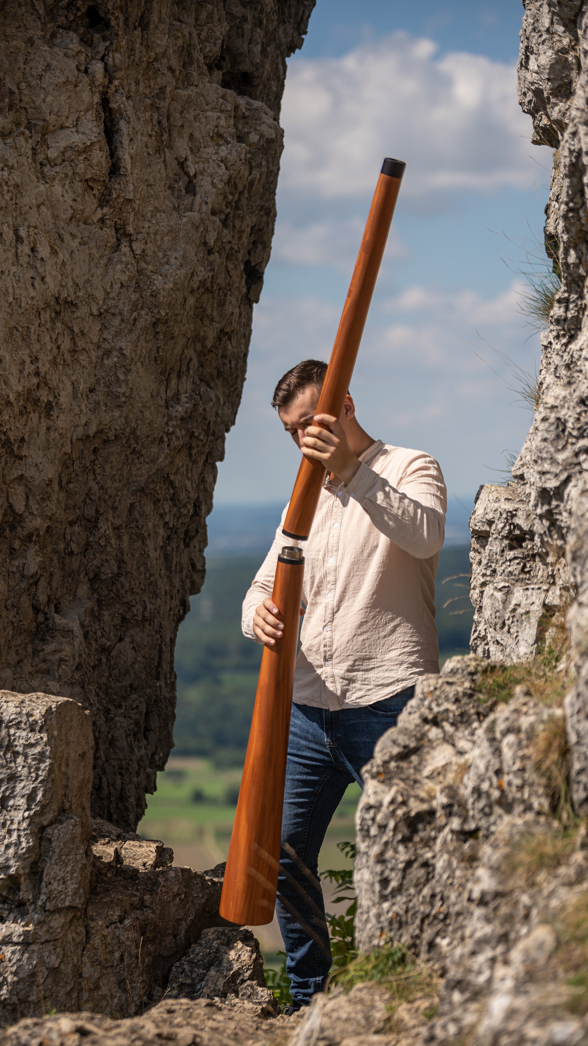 73.2" Sliced Pro Didgeridoo, Tuning D, Natural | | Wiccan Center
