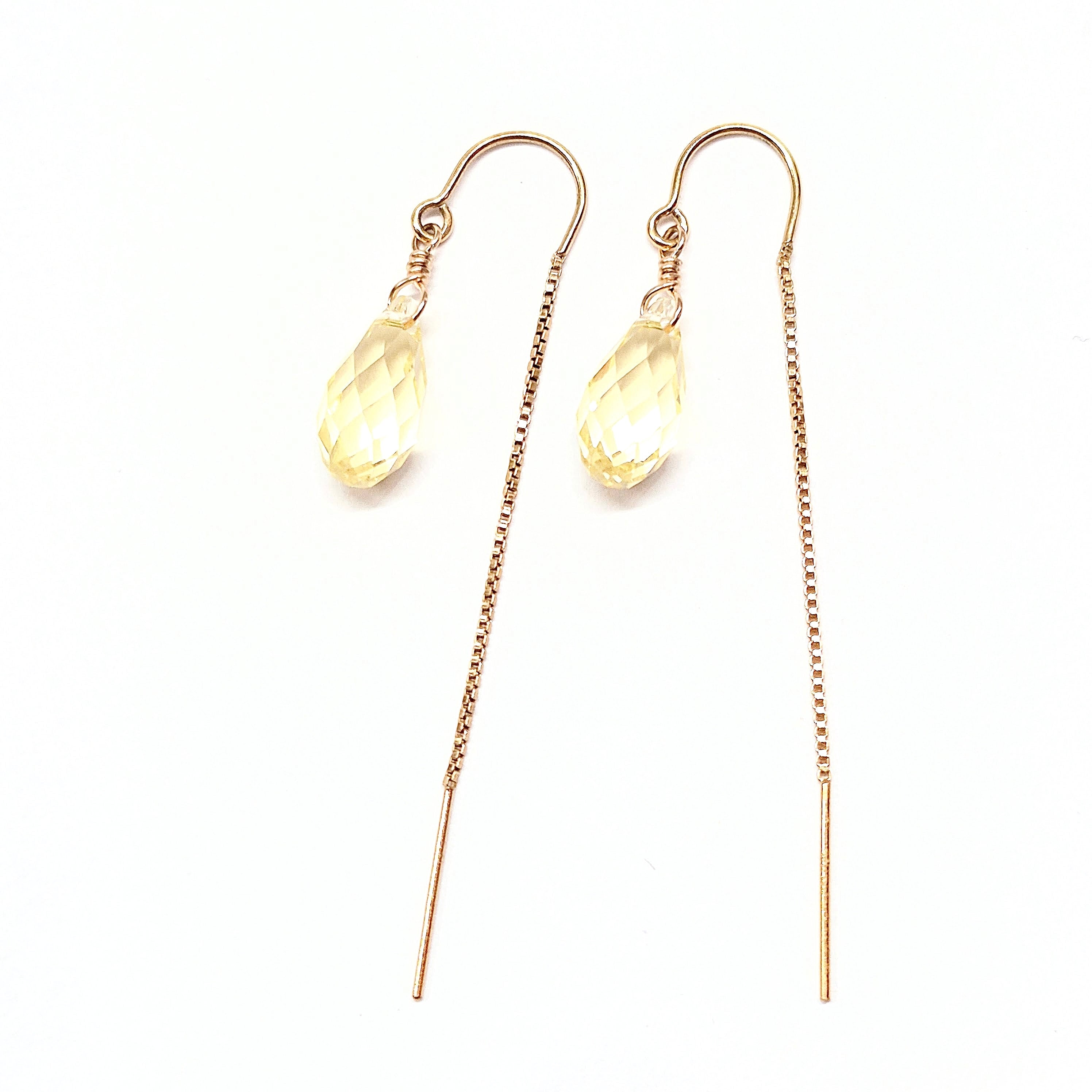 Swarovski Crystal Droplet Threader Earrings
