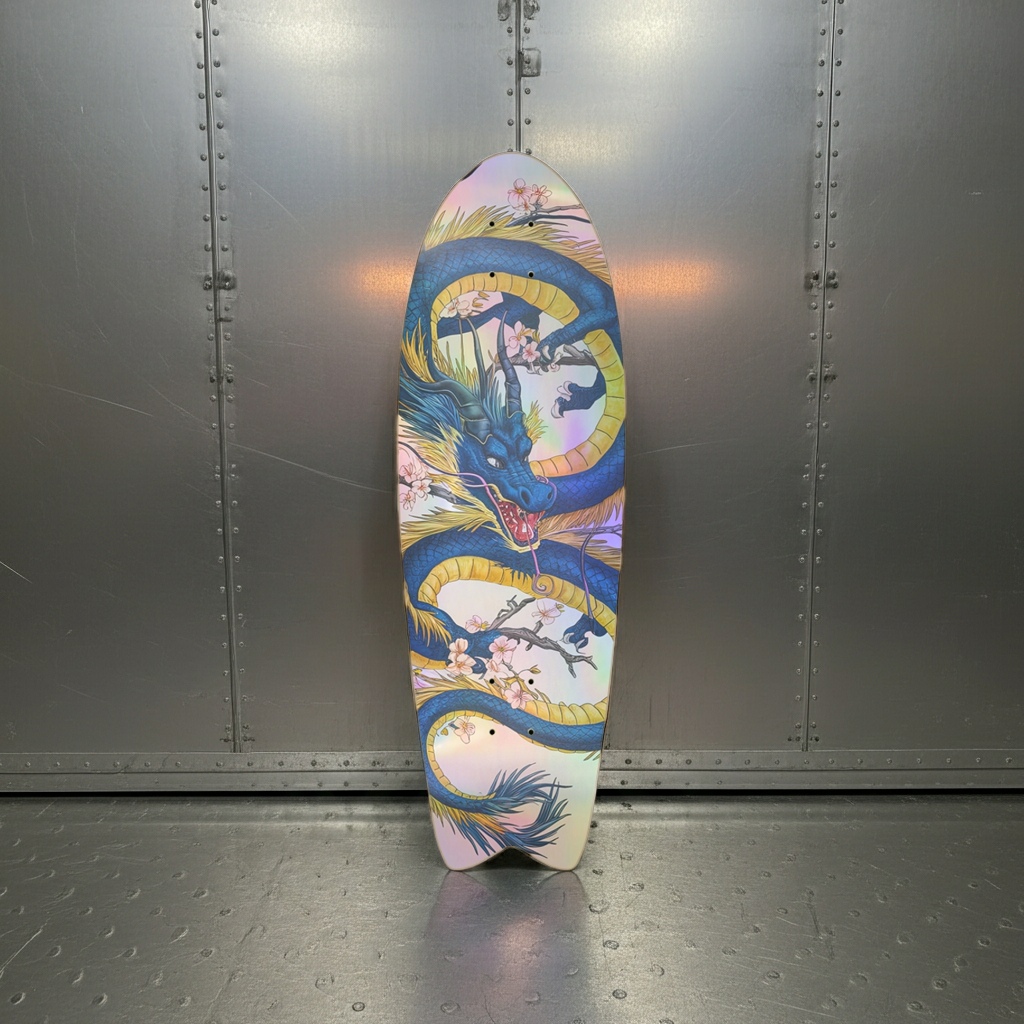 Japanese Dragon Skateboard – Mythical Dragon Art Deck | Skateboard | Wiccan Center