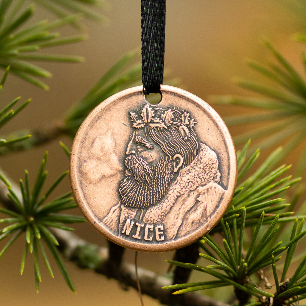 Naughty or Nice Copper Ornament | Holiday Ornaments | Wiccan Center