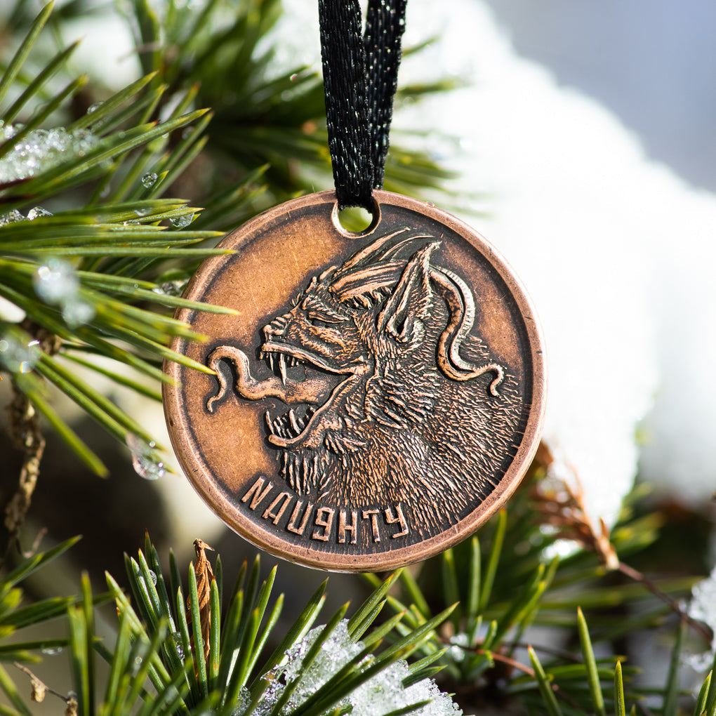 Naughty or Nice Copper Ornament | Holiday Ornaments | Wiccan Center